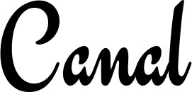 Vorschau des Bootsnamens "Canal" als Schriftzug für "Bootsbeschriftung Klassisch 63"