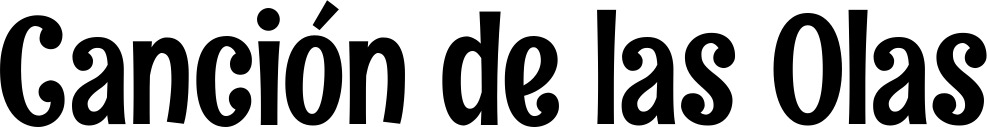 Vorschau des Bootsnamens "Canción de las Olas" als Schriftzug für "Bootsbeschriftung Neu 68"