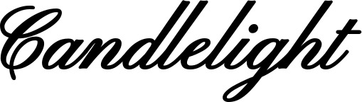 Vorschau des Bootsnamens "Candlelight" als Schriftzug für "Bootsbeschriftung Klassisch 107"