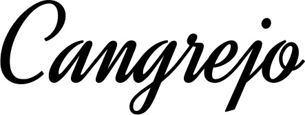 Vorschau des Bootsnamens "Cangrejo" als Schriftzug für "Bootsbeschriftung Klassisch 44"