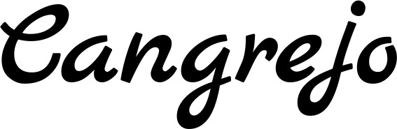 Vorschau des Bootsnamens "Cangrejo" als Schriftzug für "Bootsbeschriftung Klassisch 77"