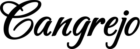 Vorschau des Bootsnamens "Cangrejo" als Schriftzug für "Bootsbeschriftung Klassisch 50"