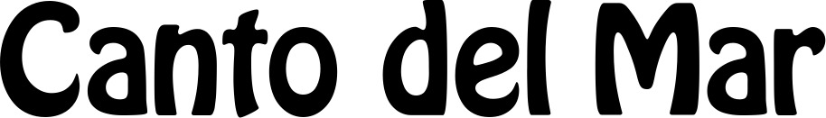 Vorschau des Bootsnamens "Canto del Mar" als Schriftzug für "Bootsbeschriftung Fett 01"