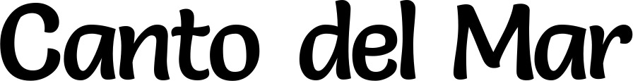 Vorschau des Bootsnamens "Canto del Mar" als Schriftzug für "Bootsbeschriftung Klassisch 94"