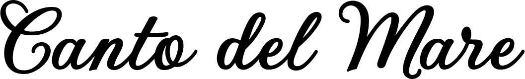 Vorschau des Bootsnamens "Canto del Mare" als Schriftzug für "Bootsbeschriftung Klassisch 69"