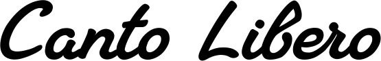 Vorschau des Bootsnamens "Canto Libero" als Schriftzug für "Bootsbeschriftung Klassisch 65"