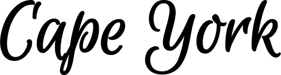 Vorschau des Bootsnamens "Cape York" als Schriftzug für "Style Klassisch 105"