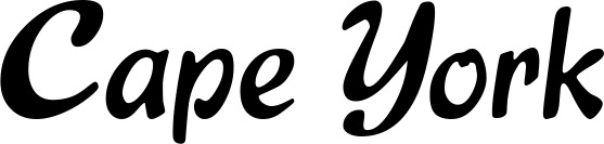 Vorschau des Bootsnamens "Cape York" als Schriftzug für "Bootsbeschriftung Klassisch 15"