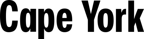 Vorschau des Bootsnamens "Cape York" als Schriftzug für "Bootsbeschriftung Fett 25"