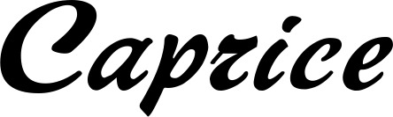 Vorschau des Bootsnamens "Caprice" als Schriftzug für "Bootsbeschriftung Klassisch 12"