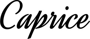 Vorschau des Bootsnamens "Caprice" als Schriftzug für "Bootsbeschriftung Klassisch 44"