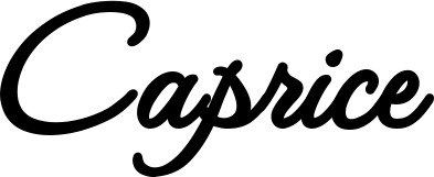 Vorschau des Bootsnamens "Caprice" als Schriftzug für "Bootsbeschriftung Klassisch 111"
