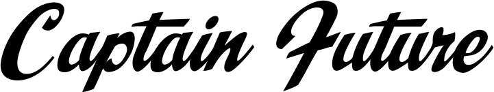 Vorschau des Bootsnamens "Captain Future" als Schriftzug für "Bootsbeschriftung Klassisch 29"