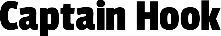 Vorschau des Bootsnamens "Captain Hook" als Schriftzug für "Style Fett 30"