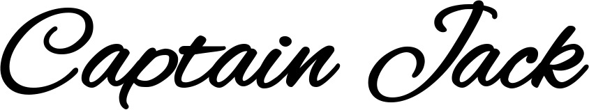 Vorschau des Bootsnamens "Captain Jack" als Schriftzug für "Bootsbeschriftung Klassisch 35"