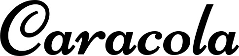 Vorschau des Bootsnamens "Caracola" als Schriftzug für "Bootsbeschriftung Klassisch 84"
