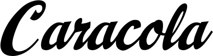 Vorschau des Bootsnamens "Caracola" als Schriftzug für "Bootsbeschriftung Klassisch 29"