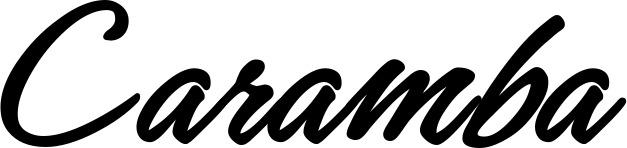 Vorschau des Bootsnamens "Caramba" als Schriftzug für "Bootsbeschriftung Klassisch 71"