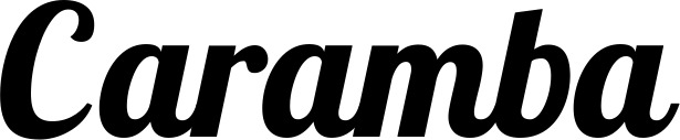 Vorschau des Bootsnamens "Caramba" als Schriftzug für "Bootsbeschriftung Neu 60"