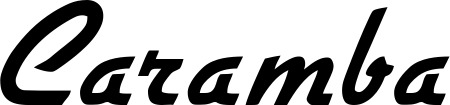 Vorschau des Bootsnamens "Caramba" als Schriftzug für "Bootsbeschriftung Klassisch 66"