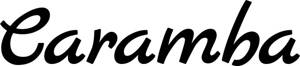Vorschau des Bootsnamens "Caramba" als Schriftzug für "Bootsbeschriftung Klassisch 45"