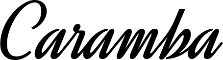 Vorschau des Bootsnamens "Caramba" als Schriftzug für "Bootsbeschriftung Klassisch 44"