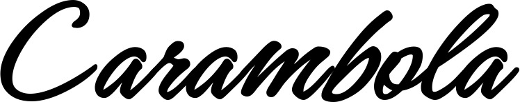 Vorschau des Bootsnamens "Carambola" als Schriftzug für "Bootsbeschriftung Klassisch 71"