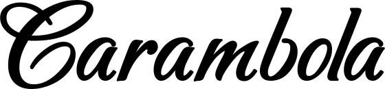 Vorschau des Bootsnamens "Carambola" als Schriftzug für "Bootsbeschriftung Klassisch 50"