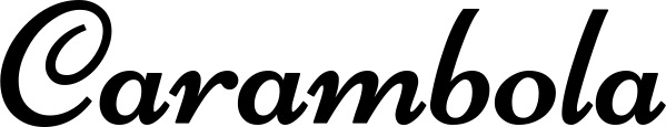 Bootsname 'Carambola' angezeigt als 'Bootsbeschriftung Klassisch 84'
