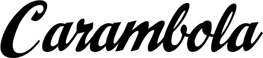 Vorschau des Bootsnamens "Carambola" als Schriftzug für "Bootsbeschriftung Klassisch 29"