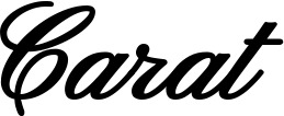 Vorschau des Bootsnamens "Carat" als Schriftzug für "Bootsbeschriftung Klassisch 107"