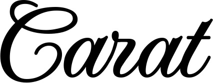 Vorschau des Bootsnamens "Carat" als Schriftzug für "Bootsbeschriftung Klassisch 70"