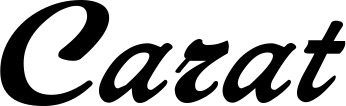 Vorschau des Bootsnamens "Carat" als Schriftzug für "Bootsbeschriftung Klassisch 12"