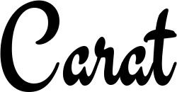 Vorschau des Bootsnamens "Carat" als Schriftzug für "Bootsbeschriftung Klassisch 63"