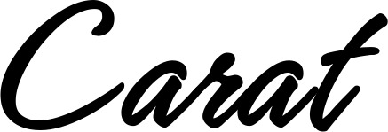 Vorschau des Bootsnamens "Carat" als Schriftzug für "Bootsbeschriftung Klassisch 71"