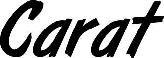 Vorschau des Bootsnamens "Carat" als Schriftzug für "Bootsbeschriftung Klassisch 38"