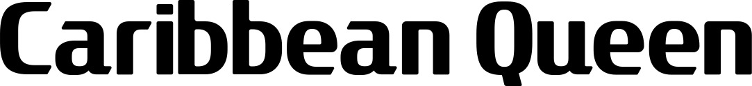 Vorschau des Bootsnamens "Caribbean Queen" als Schriftzug für "Bootsbeschriftung Fett 22"