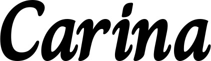 Vorschau des Bootsnamens "Carina" als Schriftzug für "Bootsbeschriftung Klassisch 51"