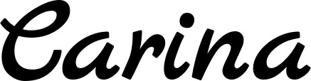 Vorschau des Bootsnamens "Carina" als Schriftzug für "Bootsbeschriftung Klassisch 77"