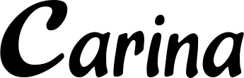 Vorschau des Bootsnamens "Carina" als Schriftzug für "Bootsbeschriftung Klassisch 15"