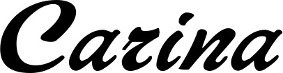 Vorschau des Bootsnamens "Carina" als Schriftzug für "Bootsbeschriftung Klassisch 12"
