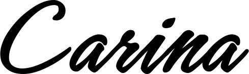 Vorschau des Bootsnamens "Carina" als Schriftzug für "Bootsbeschriftung Klassisch 71"