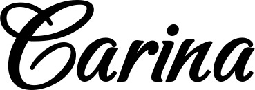 Vorschau des Bootsnamens "Carina" als Schriftzug für "Bootsbeschriftung Klassisch 50"