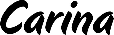 Vorschau des Bootsnamens "Carina" als Schriftzug für "Bootsbeschriftung Klassisch 19"