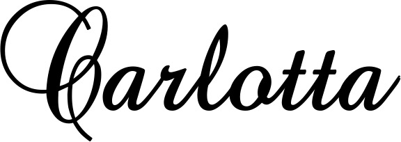 Vorschau des Bootsnamens "Carlotta" als Schriftzug für "Bootsbeschriftung Klassisch 02-A"