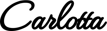 Vorschau des Bootsnamens "Carlotta" als Schriftzug für "Bootsbeschriftung Klassisch 111"