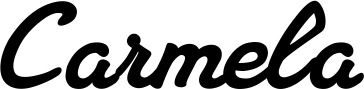 Vorschau des Bootsnamens "Carmela" als Schriftzug für "Bootsbeschriftung Klassisch 65"