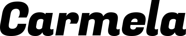 Vorschau des Bootsnamens "Carmela" als Schriftzug für "Bootsbeschriftung Kursiv 04"