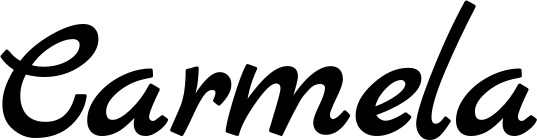 Vorschau des Bootsnamens "Carmela" als Schriftzug für "Bootsbeschriftung Klassisch 45"