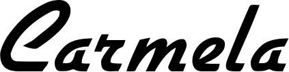 Vorschau des Bootsnamens "Carmela" als Schriftzug für "Bootsbeschriftung Klassisch 66"